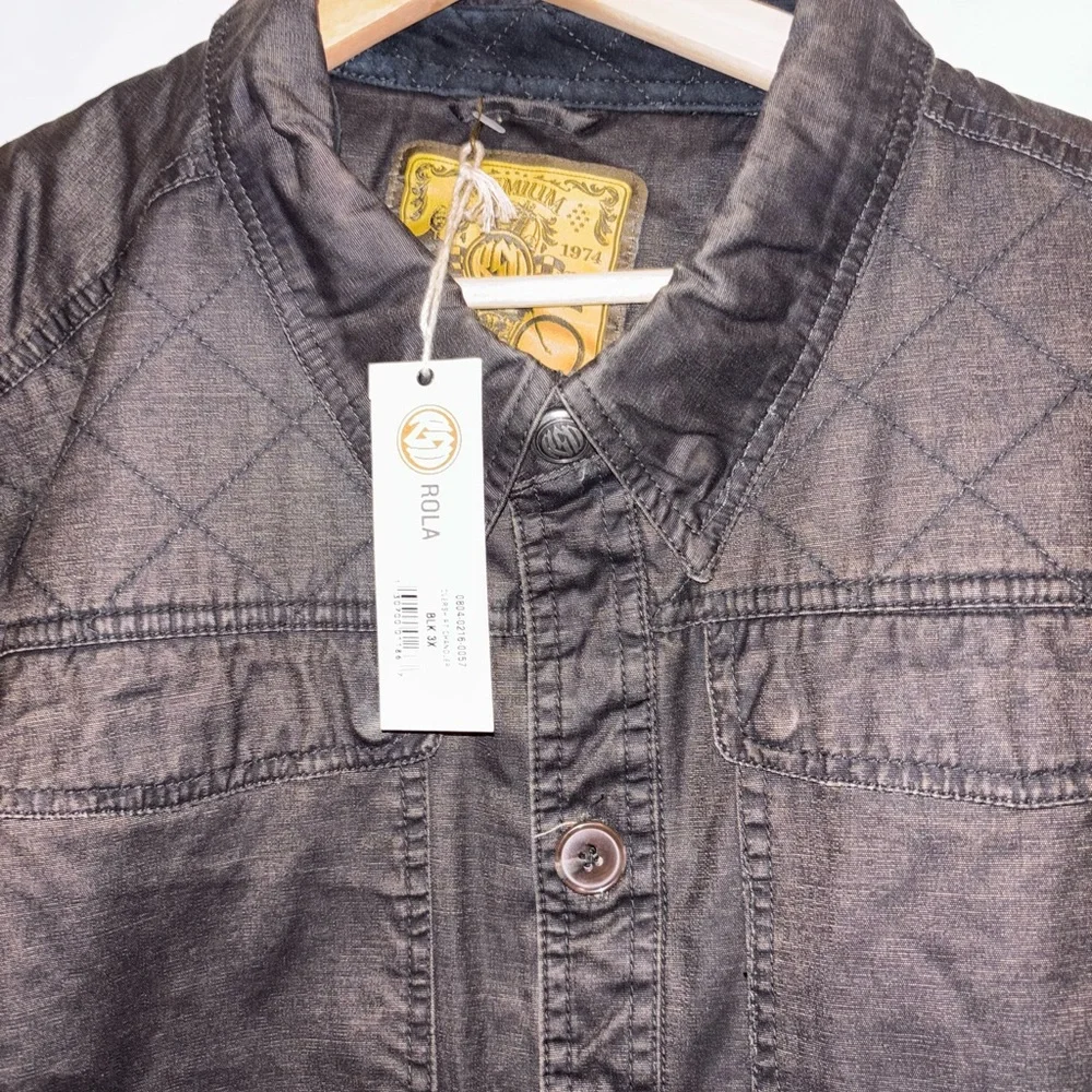 Roland Sands Design Jacket Size 3X In Dark Brown - Picture 3 of 5